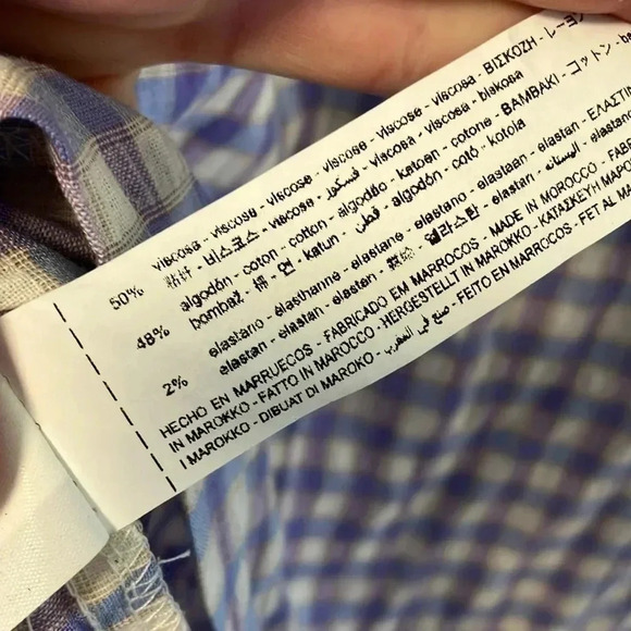 NWT Zara Plaid  Gingham Pastel Twist Front Skirt - Picture 6 of 9